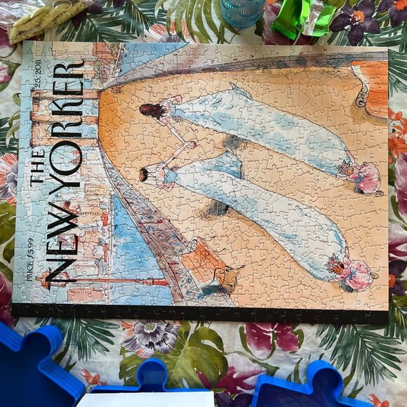 The New Yorker Wedding Season Puzzle 500 Pieces Bary Blitt Two Brides on Bridge - Picture 14 of 16